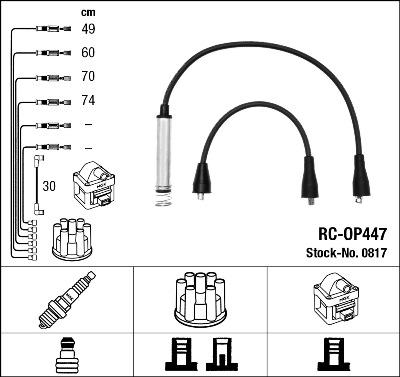 NGK Gyújtókábel készlet RC-OP447_NGK