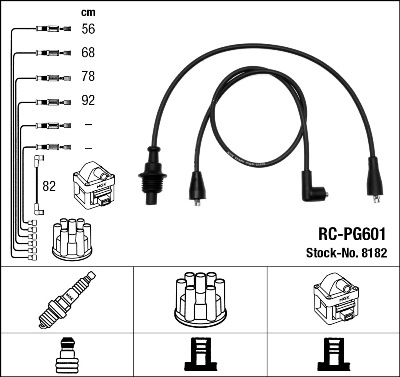 NGK Gyújtókábel készlet RC-PG601_NGK