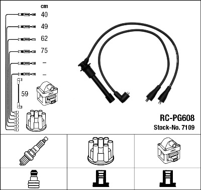 NGK Gyújtókábel készlet RC-PG608_NGK