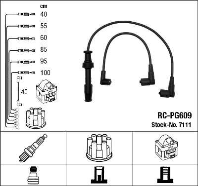 NGK Gyújtókábel készlet RC-PG609_NGK