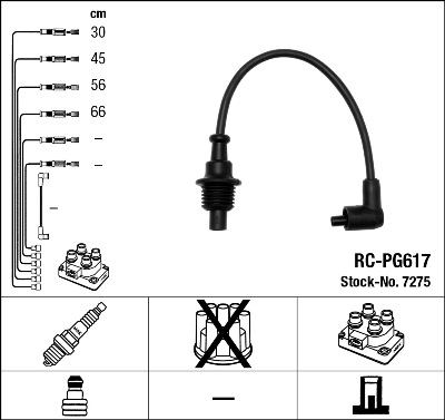 NGK Gyújtókábel készlet RC-PG617_NGK