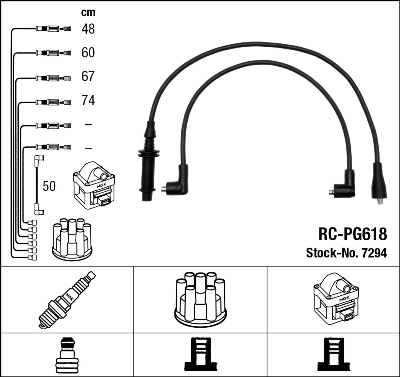 NGK Gyújtókábel készlet RC-PG618_NGK