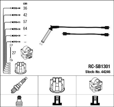 NGK Gyújtókábel készlet RCSB1301_NGK