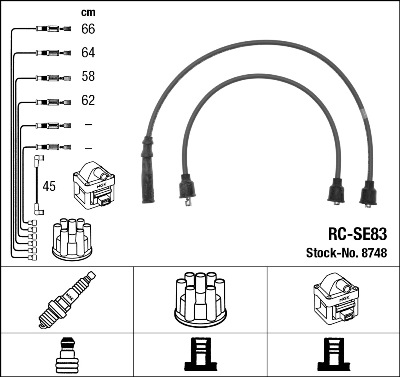 NGK Gyújtókábel készlet RC-SE83_NGK