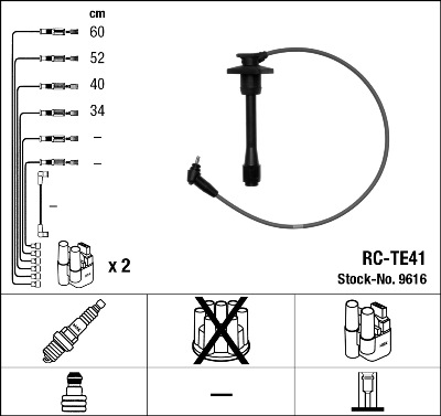 NGK Gyújtókábel készlet RC-TE41_NGK