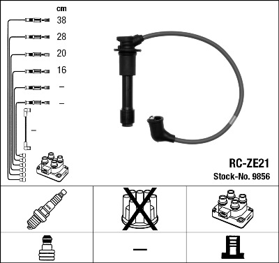 NGK Gyújtókábel készlet RC-ZE21_NGK