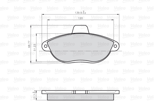 VALEO Fékbetét, mind 872042_VALEO