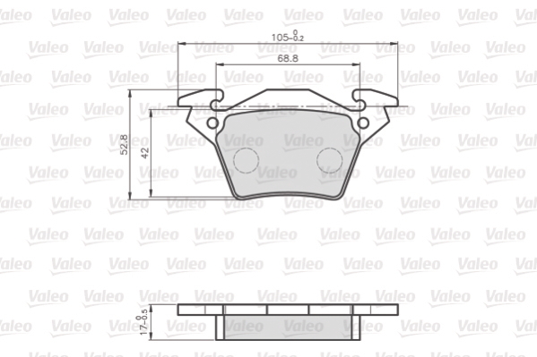 VALEO Hátsó fékbetét 872020_VALEO