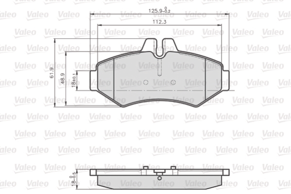 VALEO Hátsó fékbetét 872021_VALEO