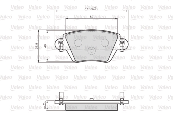 VALEO Hátsó fékbetét 872557_VALEO