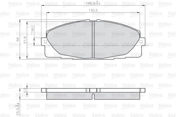 VALEO Első fékbetét 872680_VALEO