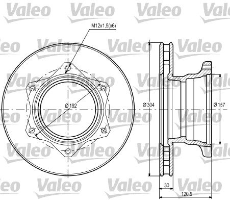 VALEO Első féktárcsa 187106_VALEO