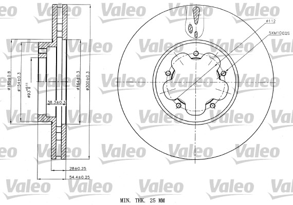 VALEO Első féktárcsa 187151_VALEO