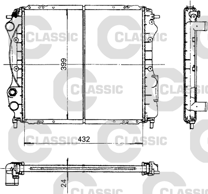 VALEO CLASSIC Vízhűtő 230181_VALEO