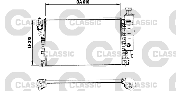 VALEO CLASSIC Vízhűtő 230575_VALEO