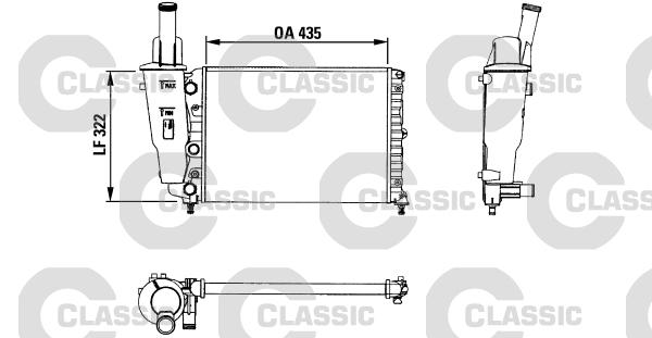 VALEO CLASSIC Vízhűtő 230976_VALEO