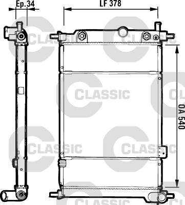 VALEO CLASSIC Vízhűtő 230994_VALEO