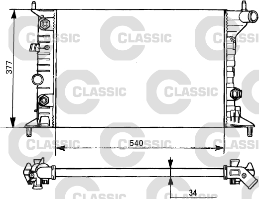 VALEO CLASSIC Vízhűtő 231393_VALEO