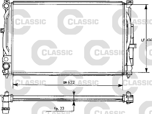 VALEO CLASSIC Vízhűtő 231537_VALEO