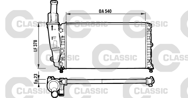 VALEO CLASSIC Vízhűtő 231562_VALEO