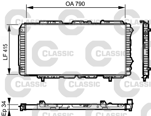 VALEO CLASSIC Vízhűtő 231611_VALEO