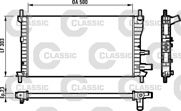 VALEO CLASSIC Vízhűtő 231734_VALEO