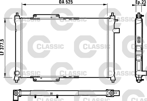 VALEO CLASSIC Vízhűtő 231818_VALEO