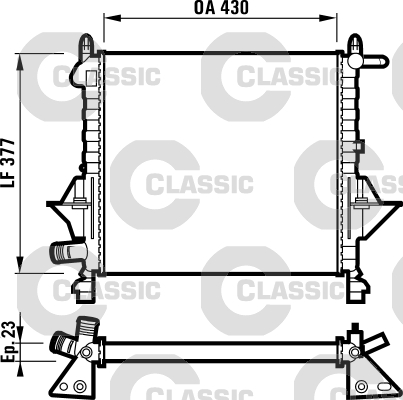 VALEO CLASSIC Vízhűtő 232051_VALEO