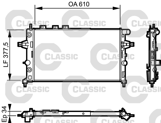 VALEO CLASSIC Vízhűtő 232550_VALEO