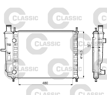 VALEO CLASSIC Vízhűtő 232788_VALEO