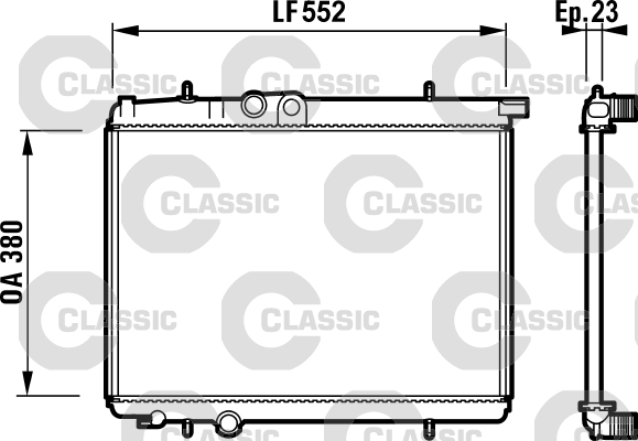 VALEO CLASSIC Vízhűtő 232886_VALEO