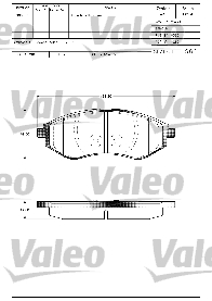 VALEO Fékpofa 601305_VALEO