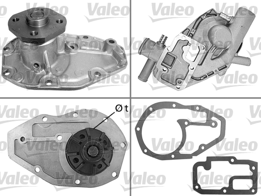 VALEO Vízpumpa házzal 506041_VALEO