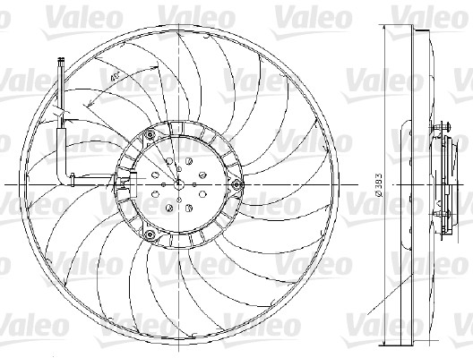 VALEO Ventilátor, vízhűtő 696017_VALEO