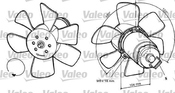 VALEO Ventilátor, vízhűtő 696031_VALEO