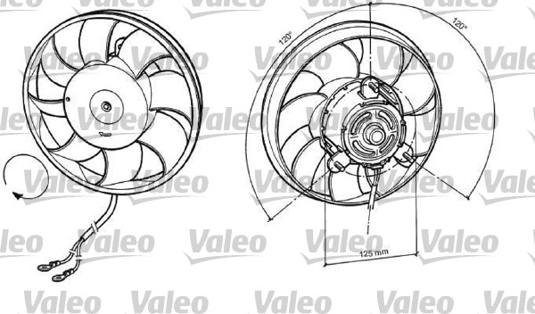 VALEO Ventilátor, vízhűtő 696037_VALEO