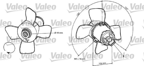 VALEO Ventilátor, vízhűtő 696038_VALEO