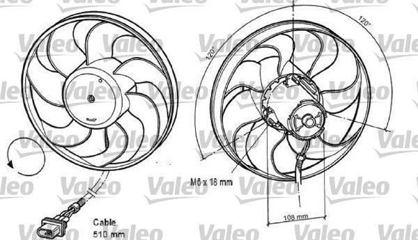 VALEO Ventilátor, vízhűtő 696042_VALEO