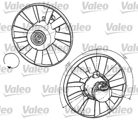 VALEO Ventilátor, vízhűtő 696059_VALEO