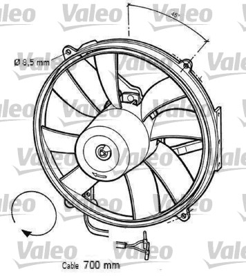 VALEO Hűtőventillátor motor 696063_VALEO