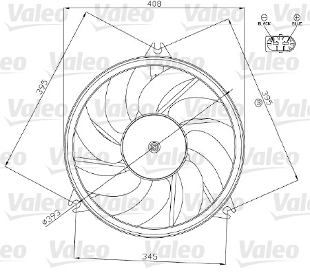 VALEO Ventilátor, vízhűtő 696070_VALEO