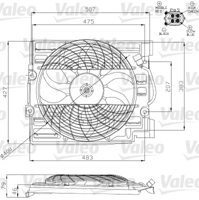 VALEO Hűtőventillátor motor 696120_VALEO