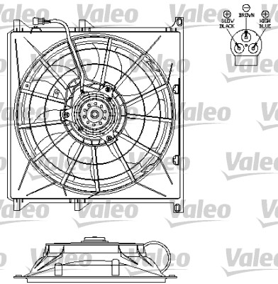 VALEO Hűtőventillátor motor 696123_VALEO