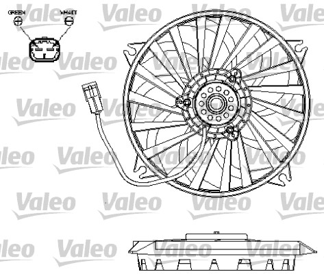 VALEO Ventilátor, vízhűtő 696132_VALEO