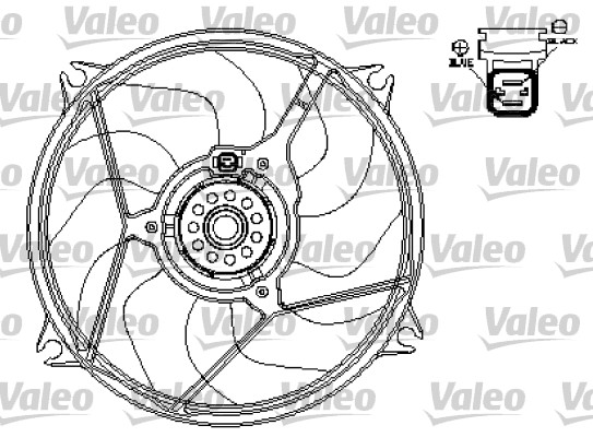 VALEO Ventilátor, vízhűtő 696136_VALEO