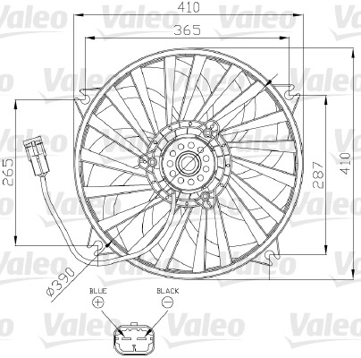 VALEO Ventilátor, vízhűtő 696139_VALEO