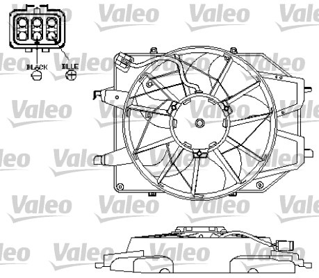 VALEO Hűtőventillátor motor 696152_VALEO