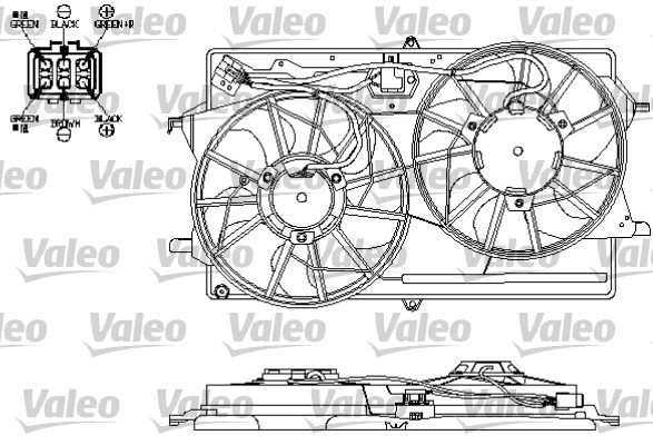 VALEO Hűtőventillátor motor 696154_VALEO