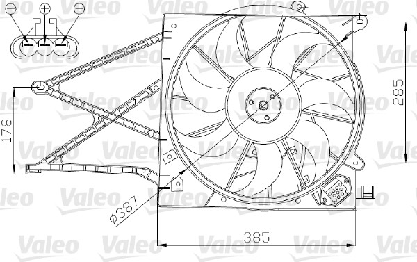 VALEO Ventilátor, vízhűtő 696173_VALEO