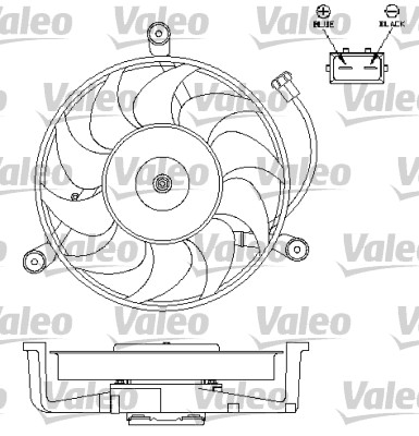 VALEO Ventilátor, vízhűtő 696179_VALEO